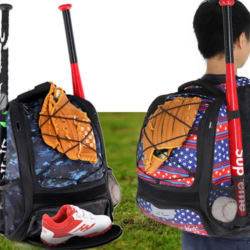 Baseball Softball Backpack | Large Capacity Sports Bag with Shoe Compartment
