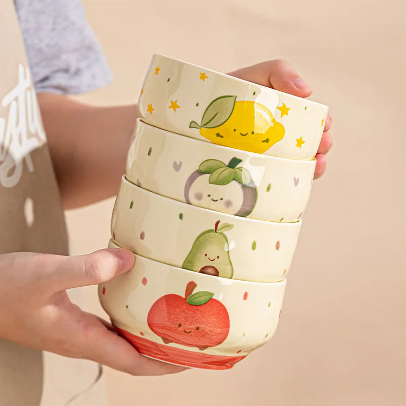 Cute Ceramic Cartoon Bowls | Perfect for Desserts & Noodles