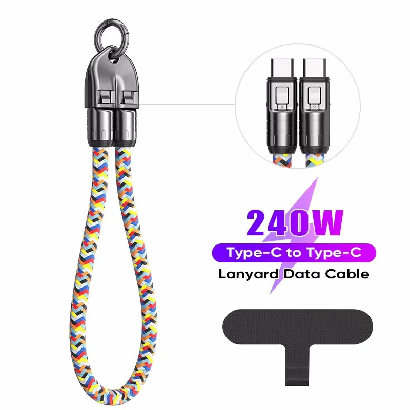 2 in 1 USB-C Phone Lanyard Charging Cable | Fast Charge & Data Transfer