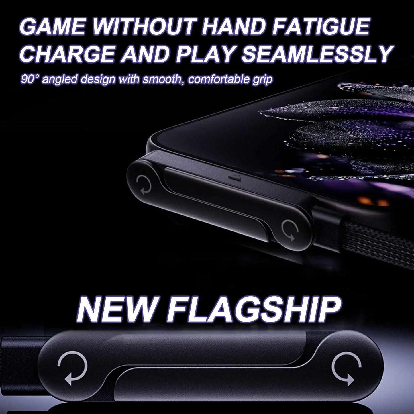 Fast Charge USB-C Braided Cable with Built-in Phone Stand | 240W