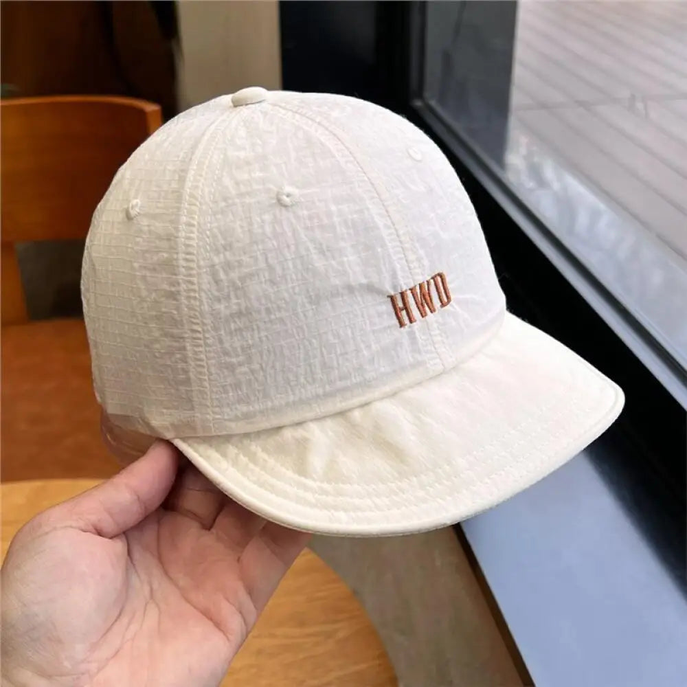 Korean Plaid Mesh Baseball Cap | Quick Dry Unisex Outdoor Hat