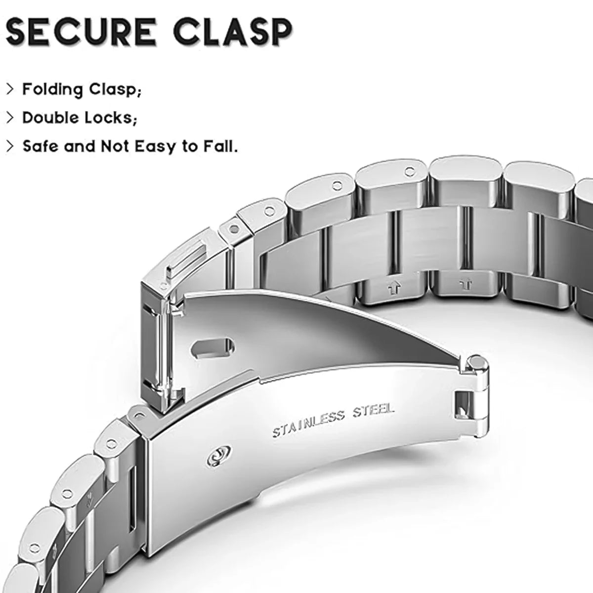 Premium Stainless Steel Watch Strap for Versatile Styles