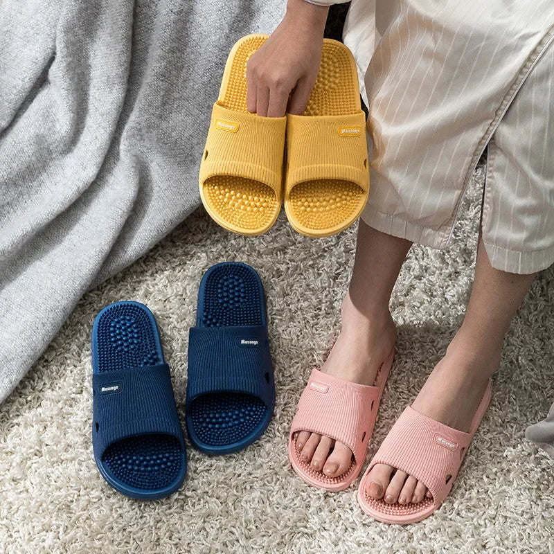 Women & Men Massage Slippers | Soft Non-Slip Indoor Slides