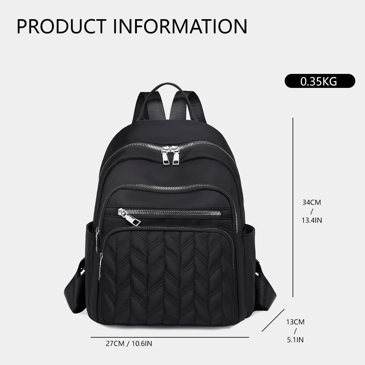 Casual Waterproof Women's Backpack | Large Capacity Oxford Rucksack