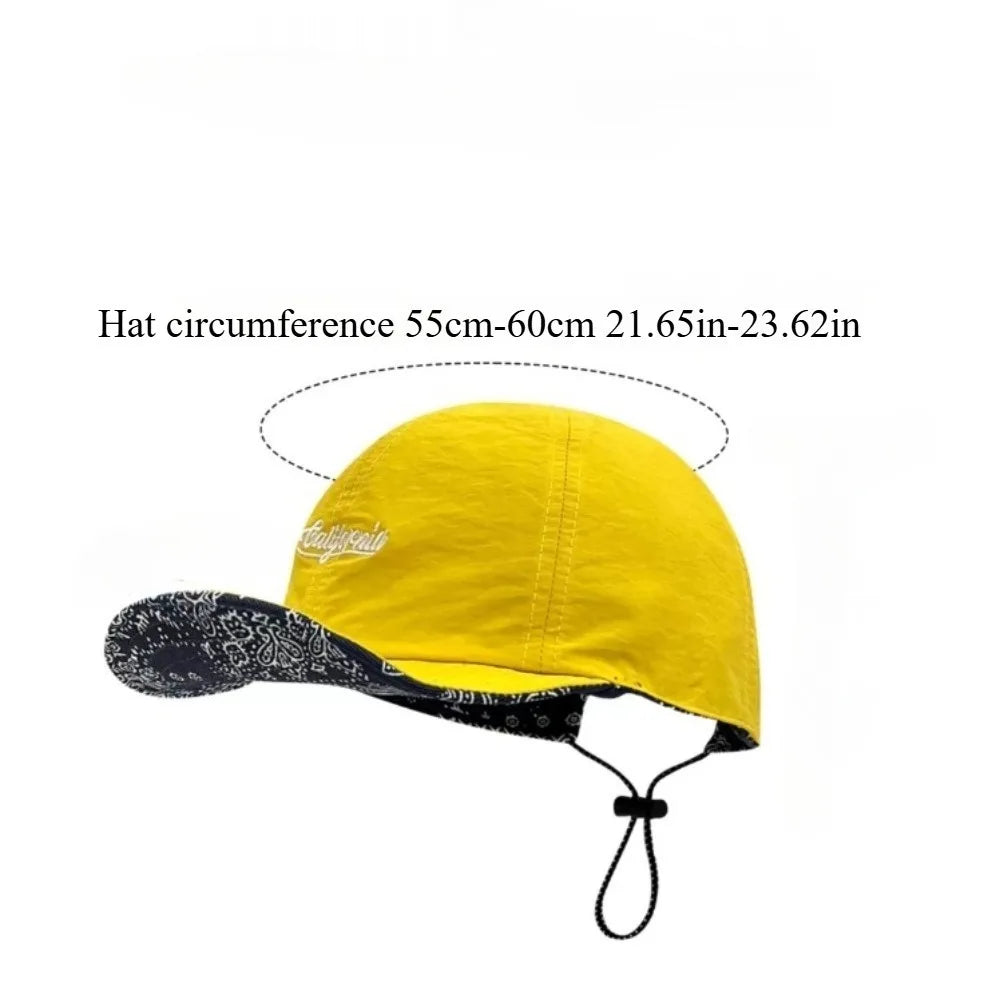 Men Women Short Brim Baseball Cap Quick Dry Waterproof Lightweight Adjustable Hat for Outdoor Sports Hiking Travel Daily Casual