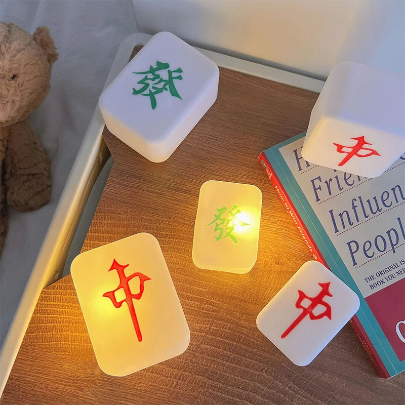 Luz nocturna de mahjong LED creativa | Luz suave de protección ocular