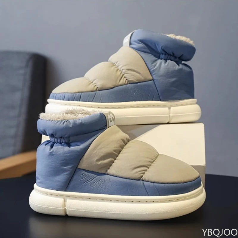 Men's Warm Plush Snow Boots | Cozy Mid-Calf Winter Footwear