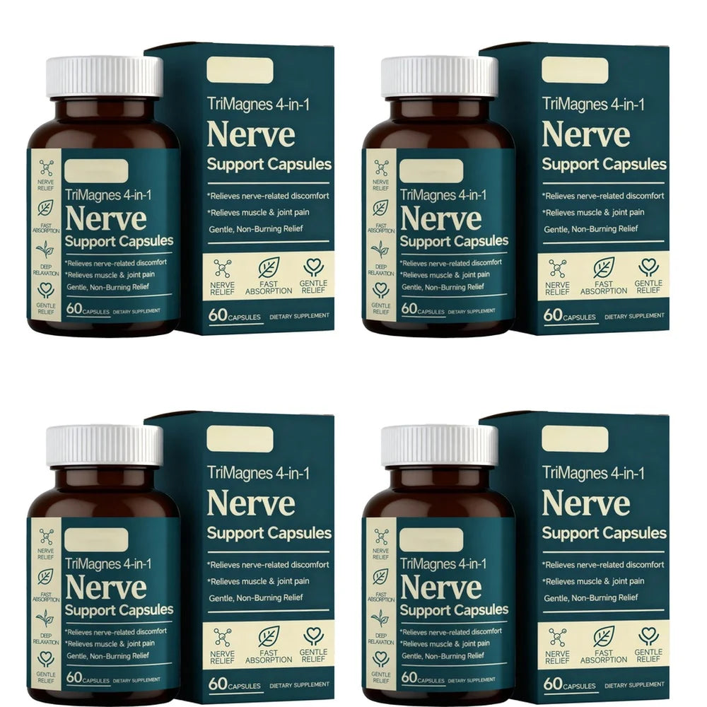 4-in-1 Nerve Support Capsules with Magnesium & Turmeric Extract