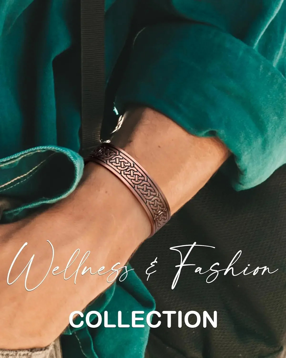 Vintage Copper Cuff Bracelet with Magnetic Therapy | Unisex Jewelry