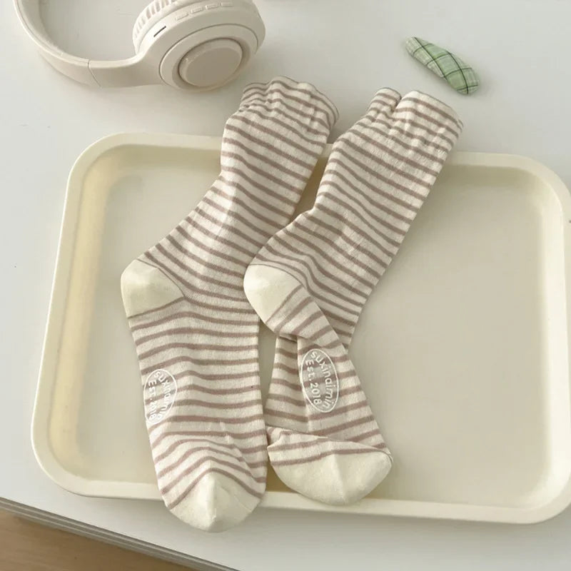 Casual Striped Women's Socks | Trendy Harajuku Streetwear