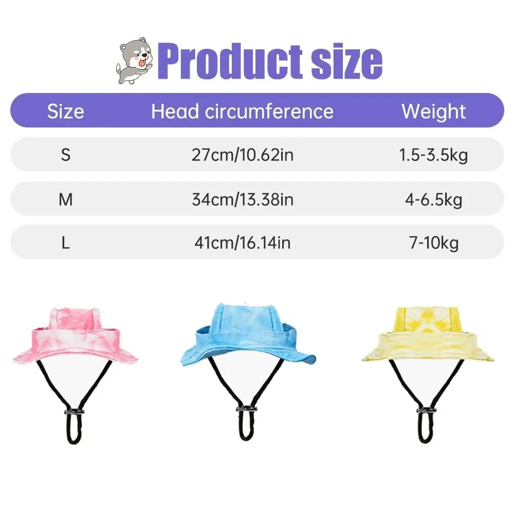 Adjustable Dog Baseball Cap with Ear Holes | Summer Pet Hat