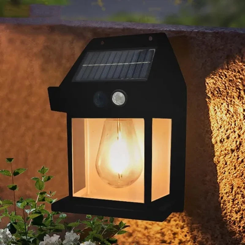 Lámpara Solar de Pared con Sensor de Movimiento | Iluminación Exterior Impermeable