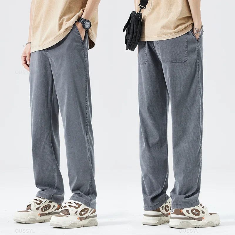 Men's Summer Loose Fit Soft Lyocell Jeans | Casual Comfort Trousers