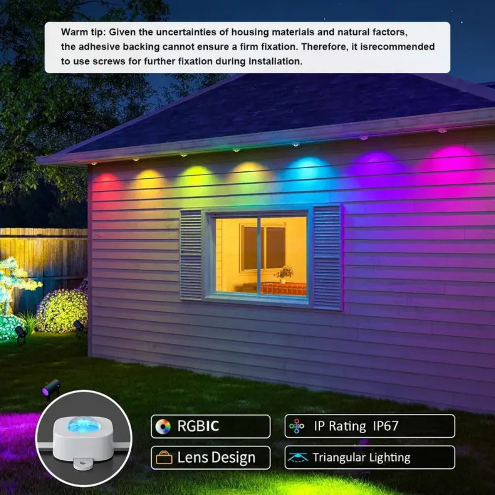 Permanent Outdoor RGB LED Lights | Smart Waterproof Lighting Kit