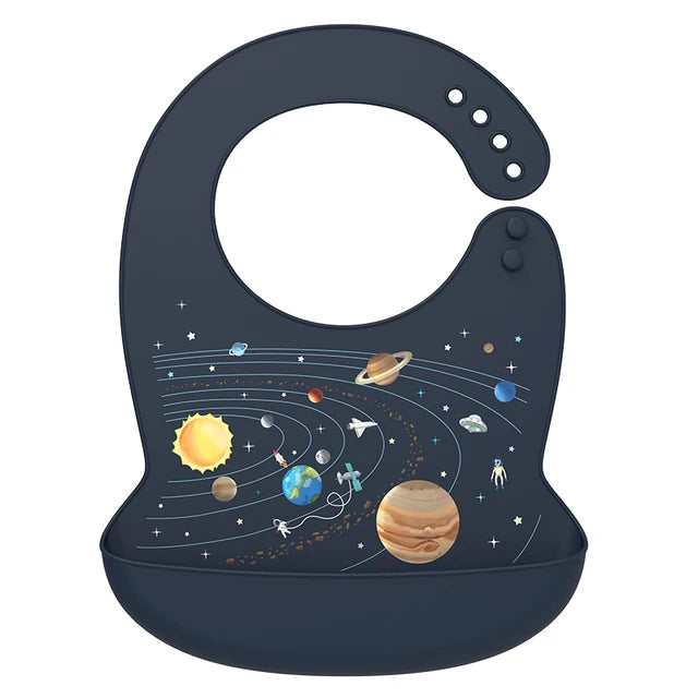 Waterproof Silicone Baby Bibs | Adjustable Cute Feeding Aprons