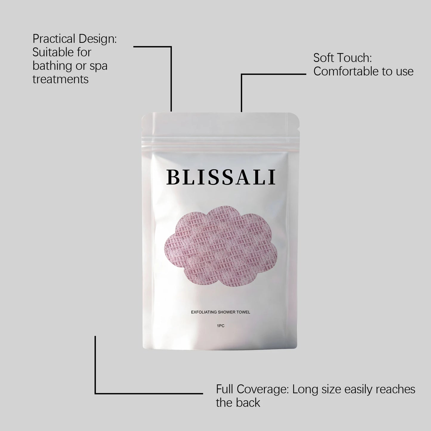 Exfoliating Bath Towel for Gentle Cleansing and Smooth Skin