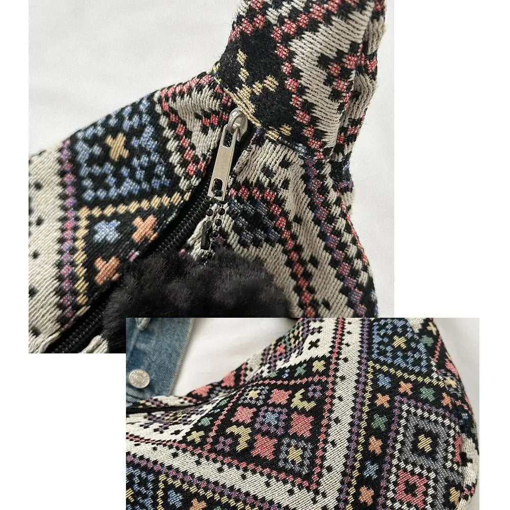 Fashionable Large-Capacity Canvas Shoulder Bag for Women