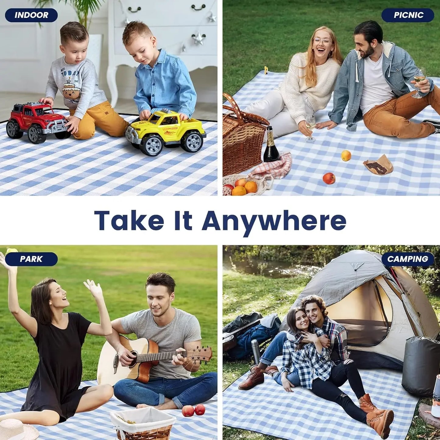 Extra Large Waterproof Picnic Blanket | Perfect Outdoor Mat for Groups