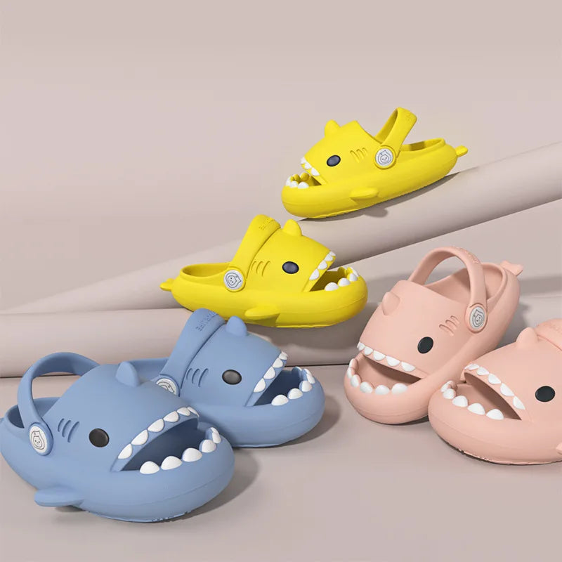 Kids Shark Slippers | Cartoon Non-slip Soft Sandals for Summer