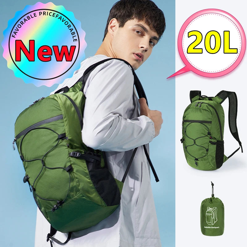 20L Lightweight Portable Foldable Waterproof Backpack for Travel