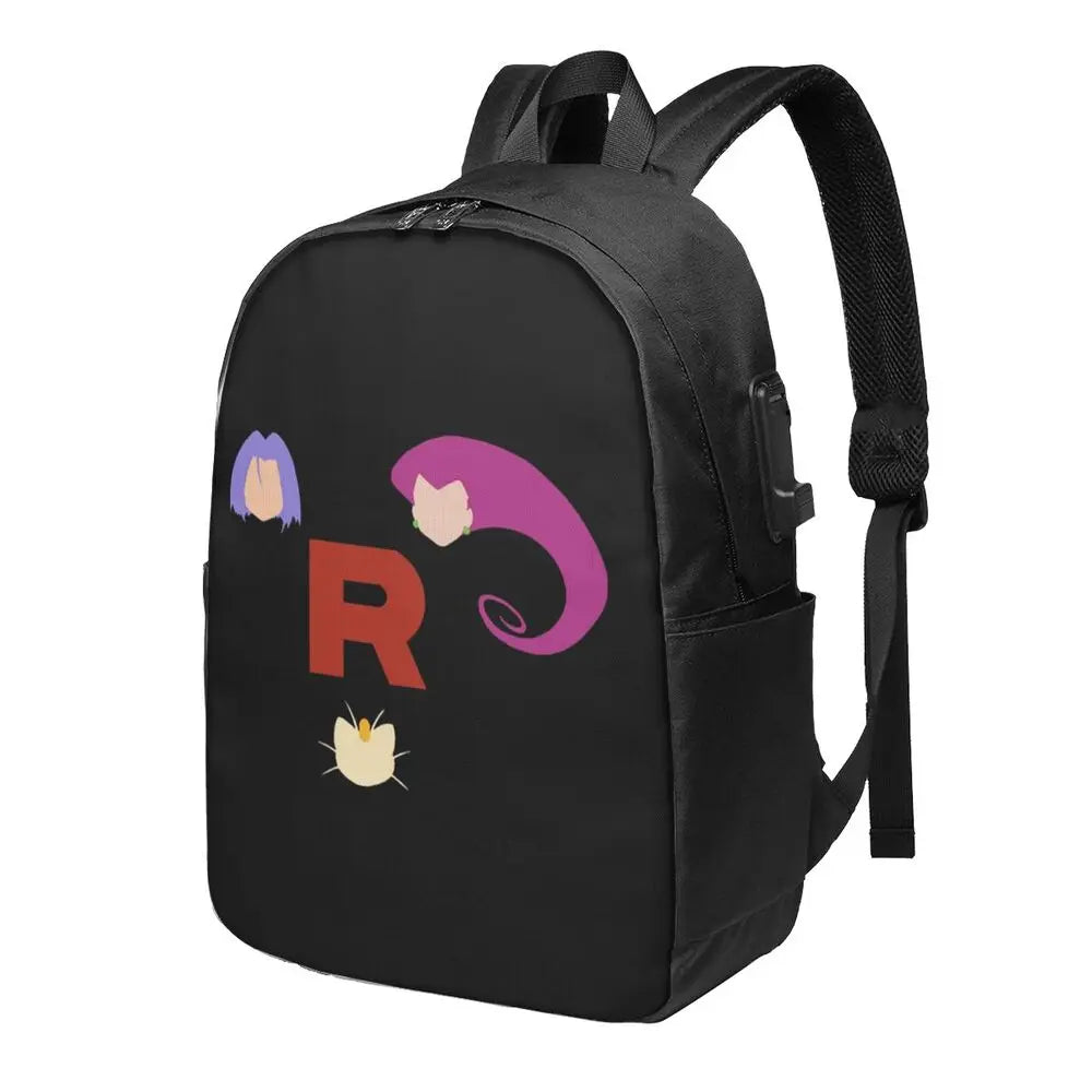 Versatile Letter R Logo Backpack for Travel and College Use