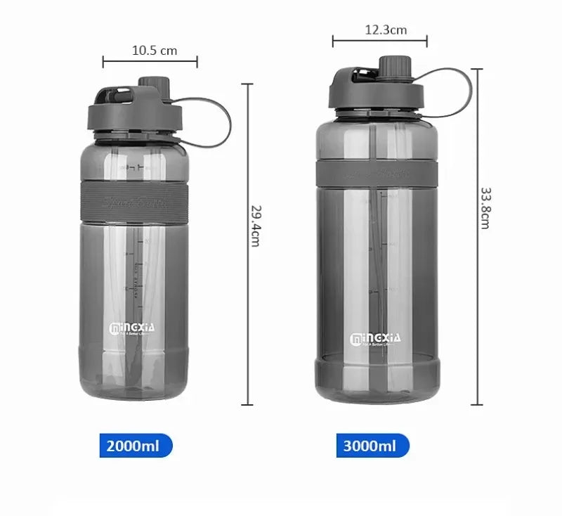 Outdoor Double Straw Water Drinking Bottle | BPA Free Sports Cup