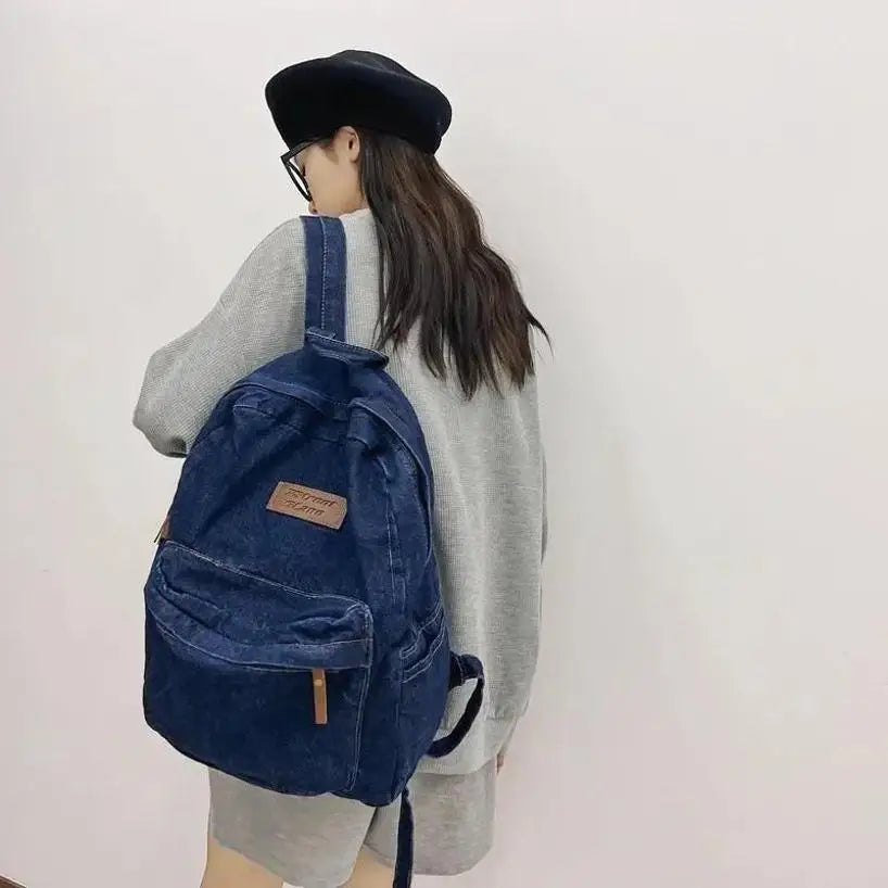 Trendy Denim Backpack for Students | Durable & Stylish Design