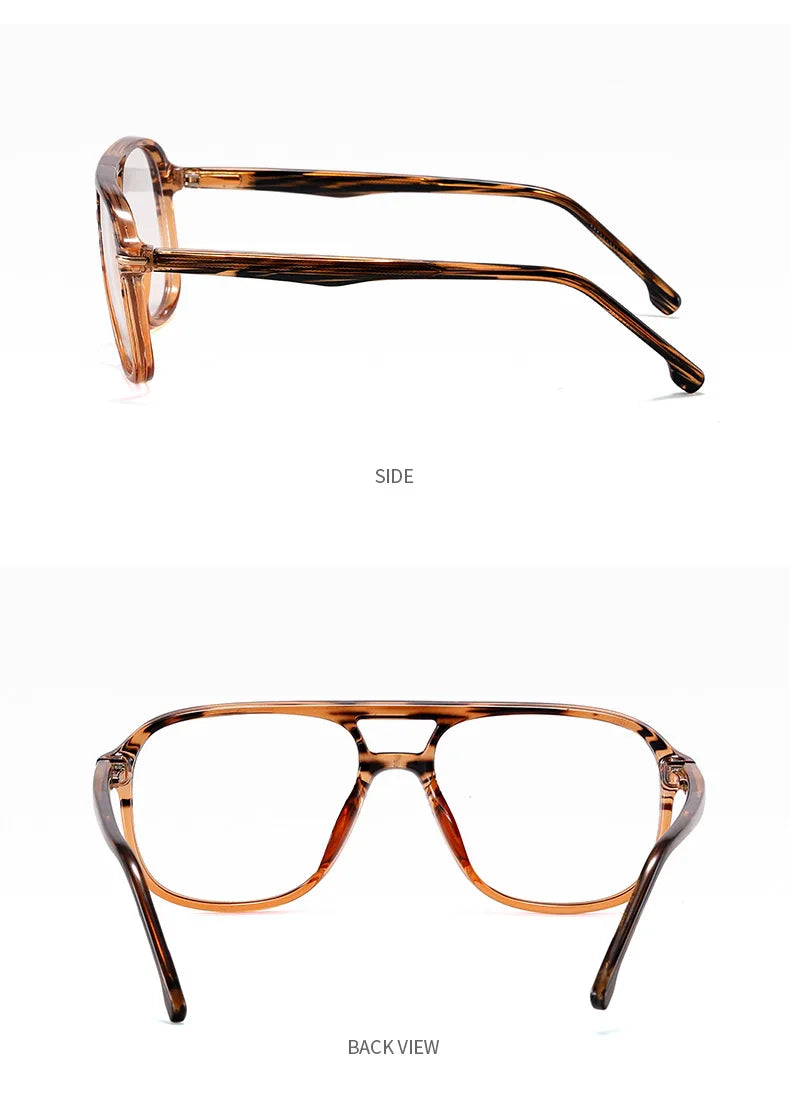 Retro Double Beam Pilot Optical Glasses | Anti Blue Light Eyewear