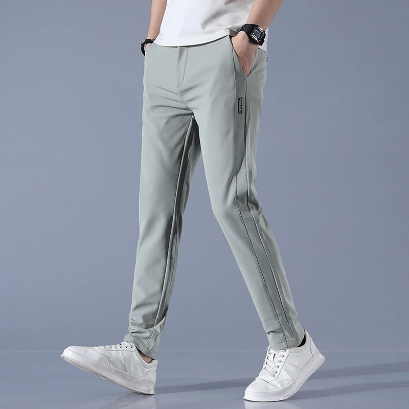 Men's Lightweight Ice Silk Golf Casual Trousers | Spring & Summer Style