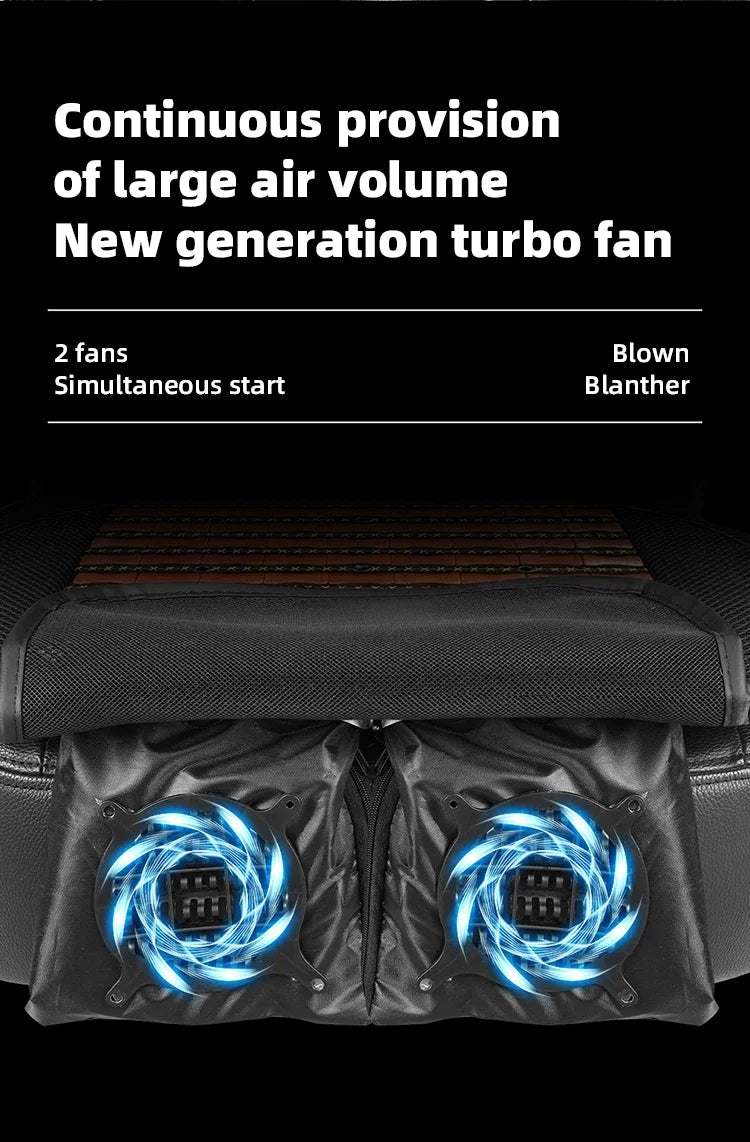 Summer Car Cooling Seat Cover with Fans | Universal Ventilation Cushion