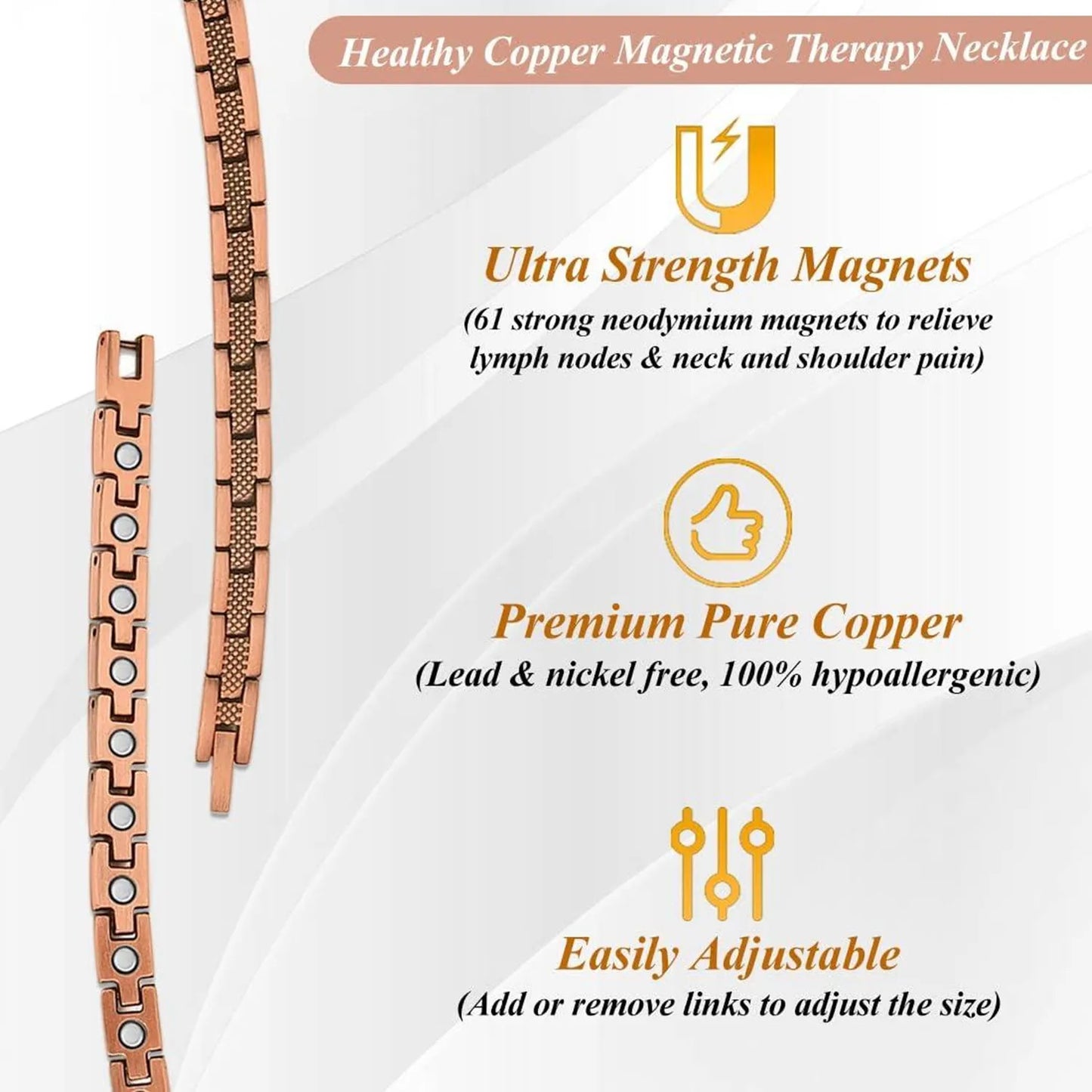 Pure Copper Serpentine Pattern Necklace | Luxury Jewelry Gift