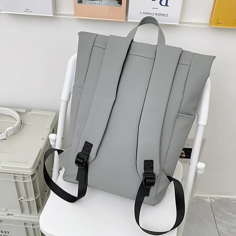 Women's Large Nylon Roll Top Backpack | Versatile Travel Companion