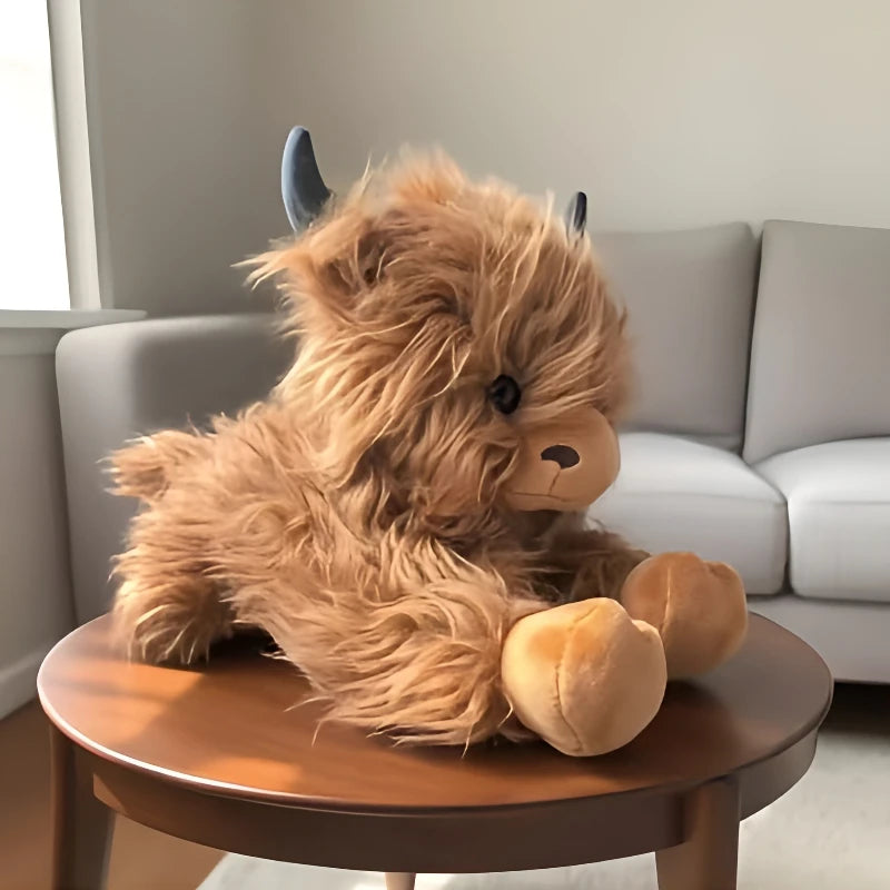 Cute Plush Highland Cow Toy | Soft Stuffed Animal for Kids