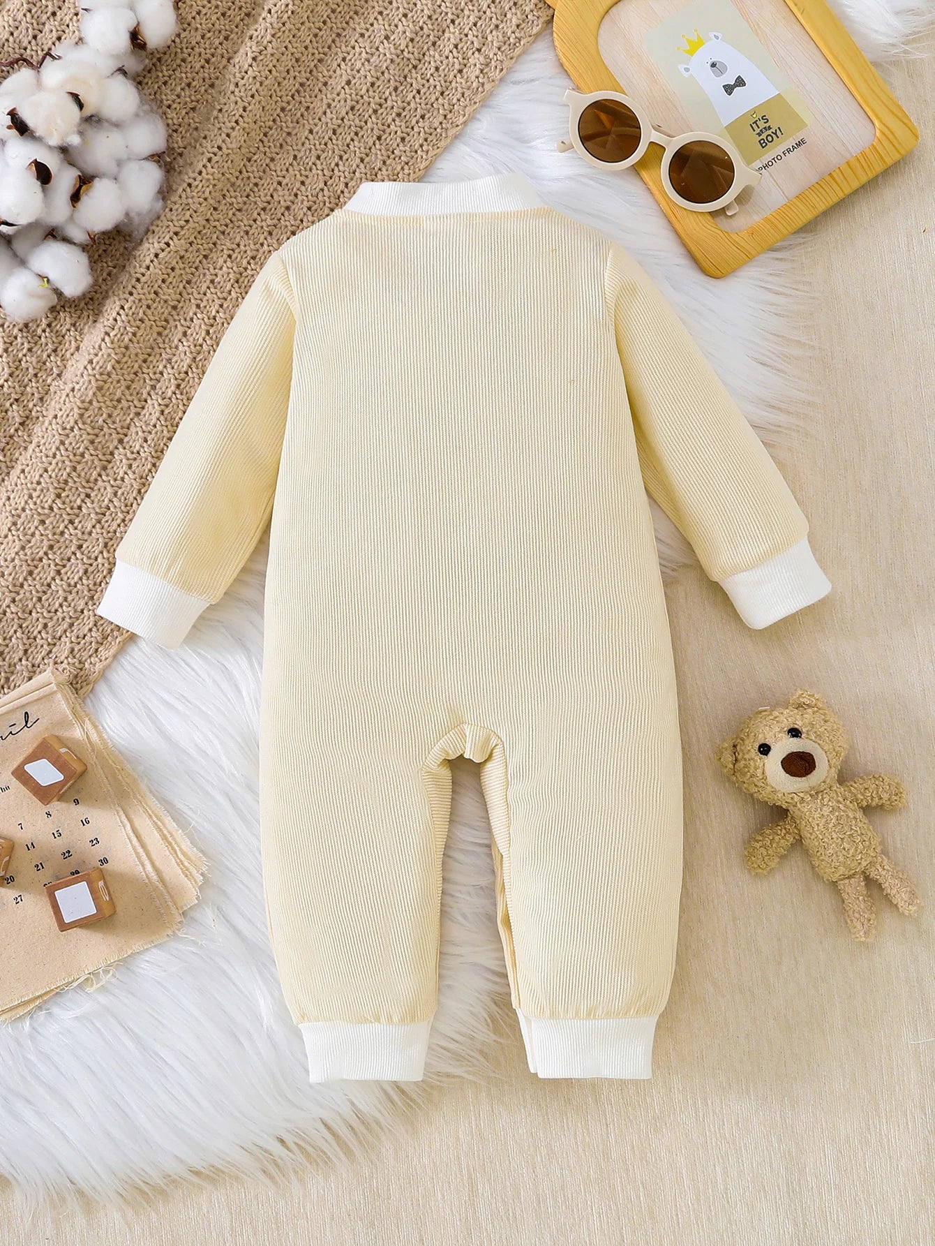 Cozy Toddler Unisex Winter Romper | Cute Cartoon Design
