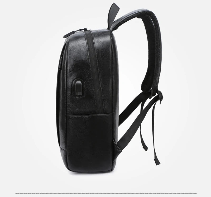 Men's Executive PU Leather Backpack | Stylish Office & Travel Bag