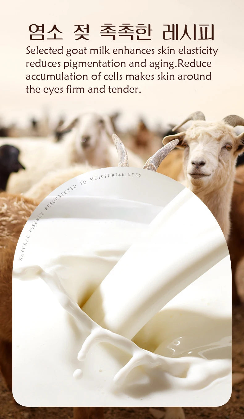 60pcs Goat Milk Collagen Eye Mask | Anti-Aging Moisturizing Patches