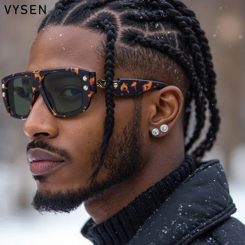 Polarized Steampunk Square Sunglasses for Men | Trendy Fashion Eyewear