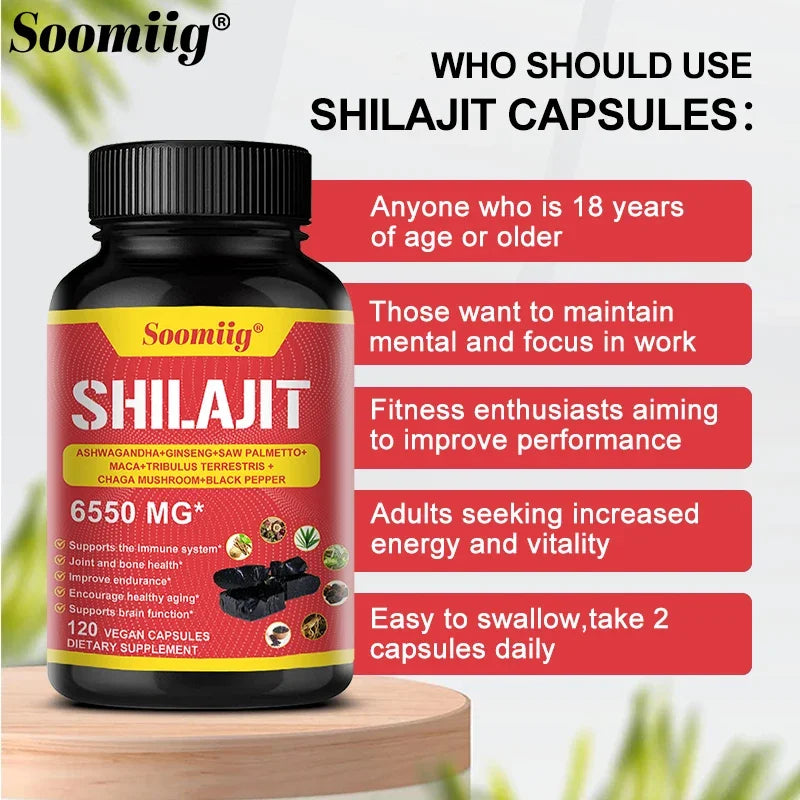 Pure Himalayan Shilajit Capsules | Support Healthy Aging & Recovery