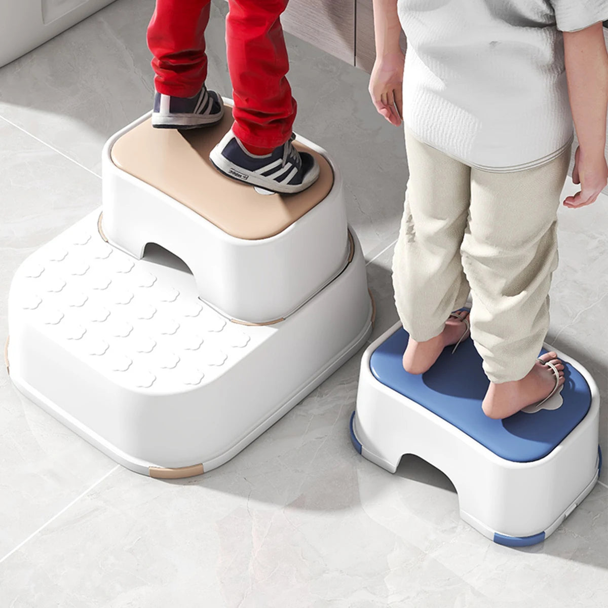 Kid's Non-Slip Step Stool for Bathroom & Living Room | Safe & Easy Access