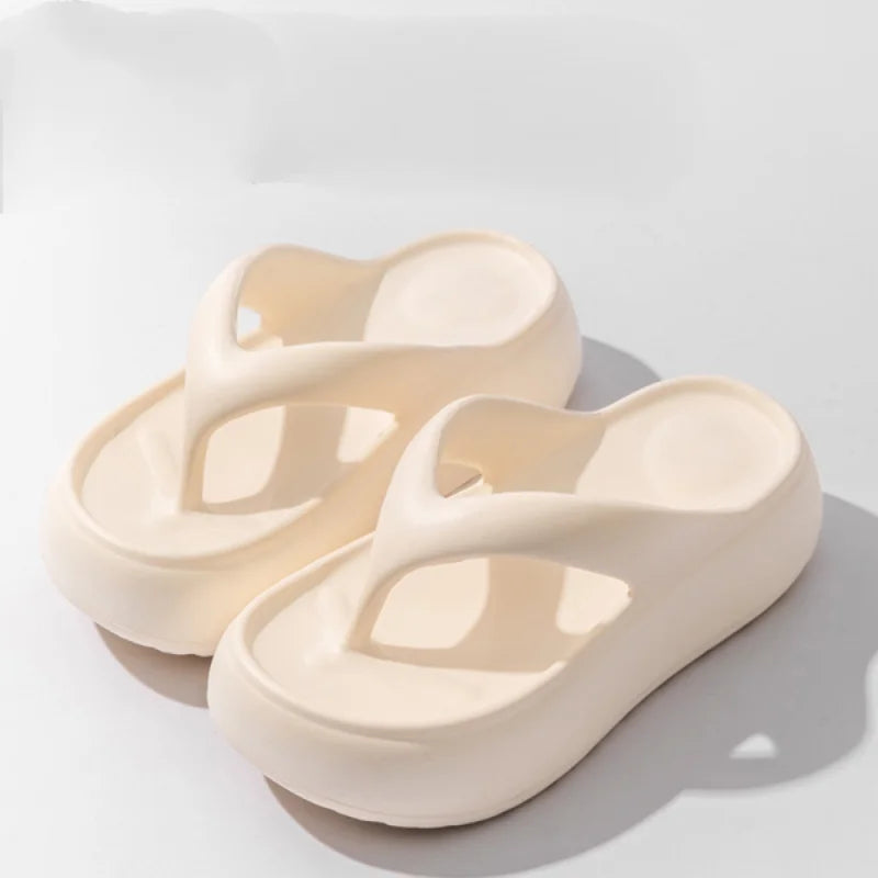 Women’s Chunky Platform Clip Toe Sandals | Summer Slip On Slippers