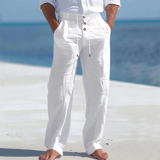 Men's Casual Cotton Drawstring Pants | Breathable Cozy Trousers