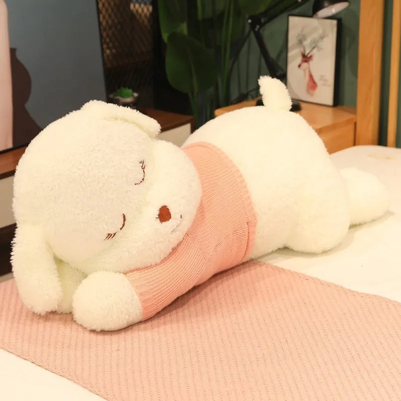 Lovely Giant Plush Dog Pillow | Soft Sweater Dog Stuffed Toy