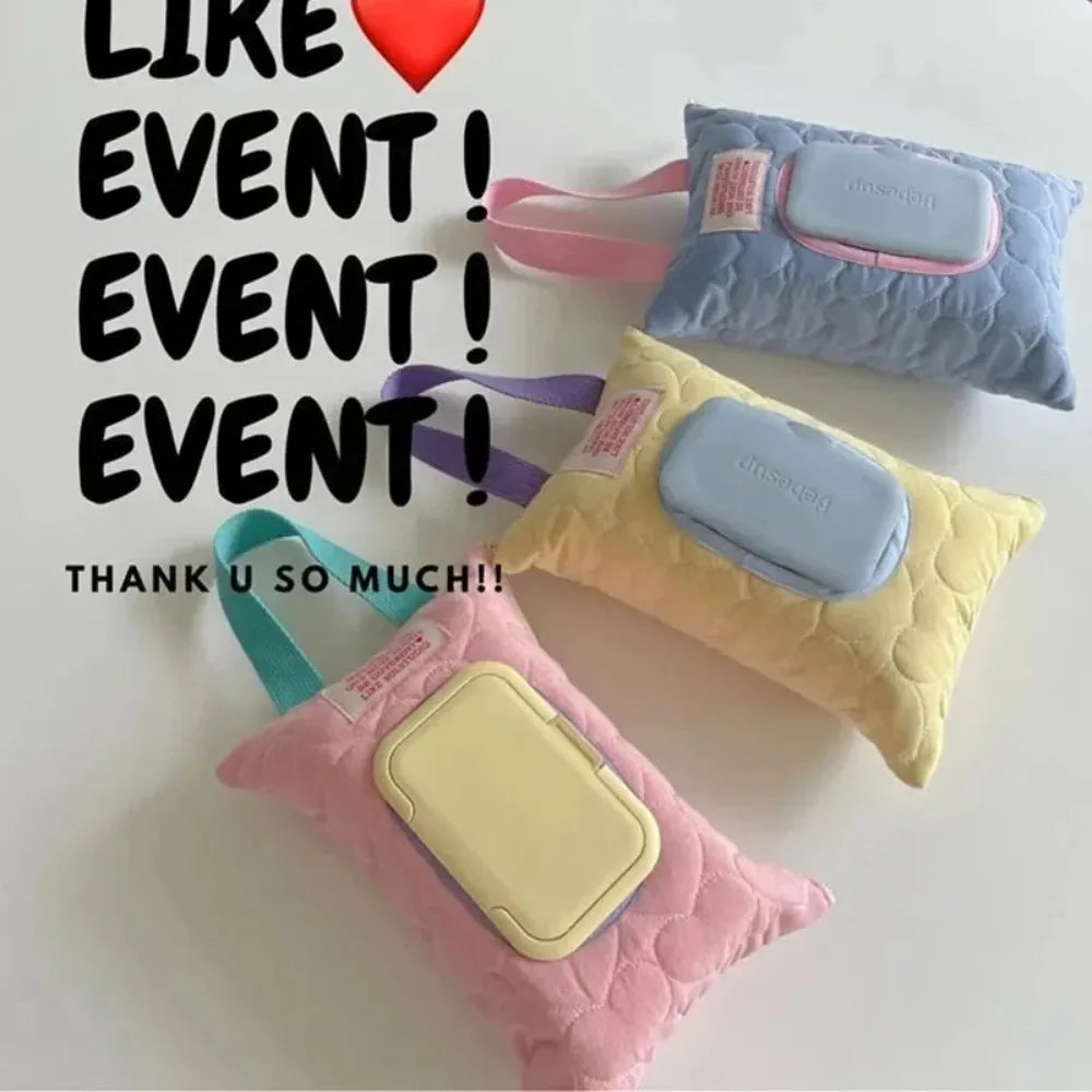 Cute Portable Car Tissue Box | Hanging Tissue Cover for Strollers