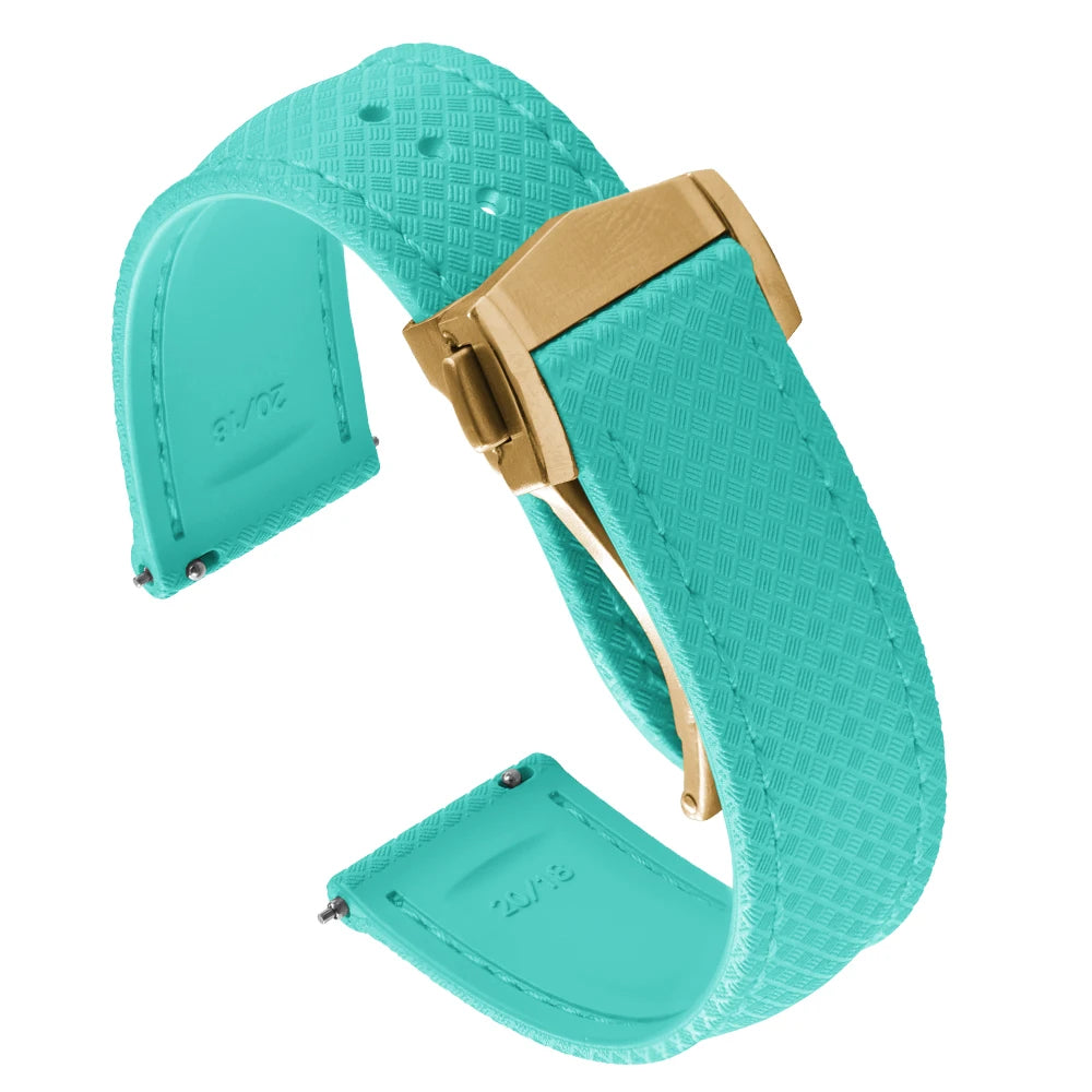 Universal Tropical FKM Rubber Watch Strap | Quick-Release Dive Bracelets