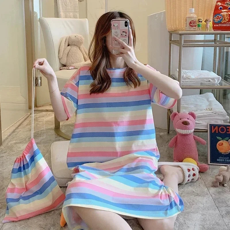 Cute Women's Short Sleeve Nightgown | Plus Size Sleepwear