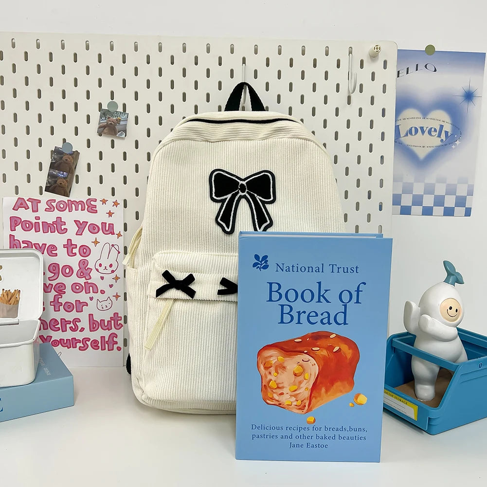 Cute Bowknot Aesthetic Backpack | Trendy School & Travel Bag