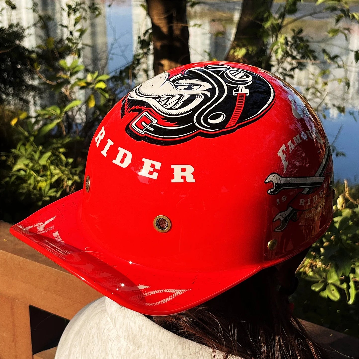 Lightweight Vintage Half Motorcycle Helmet | Stylish Protective Cap