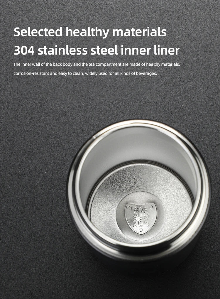 Stainless Steel Tea Infuser Vacuum Flask | Insulated Travel Mug