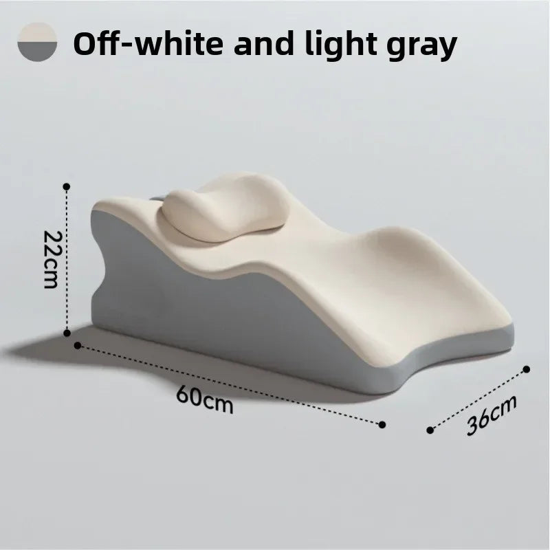 Ergonomic Bedhead Backrest Cushion — Memory Foam Bed Pillow for Prone Sleeping and Neck Support