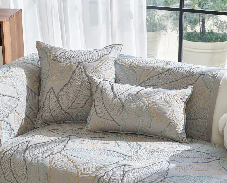 Luxury Pure Cotton Non-Slip Sofa Seat Cover | All Season Comfort